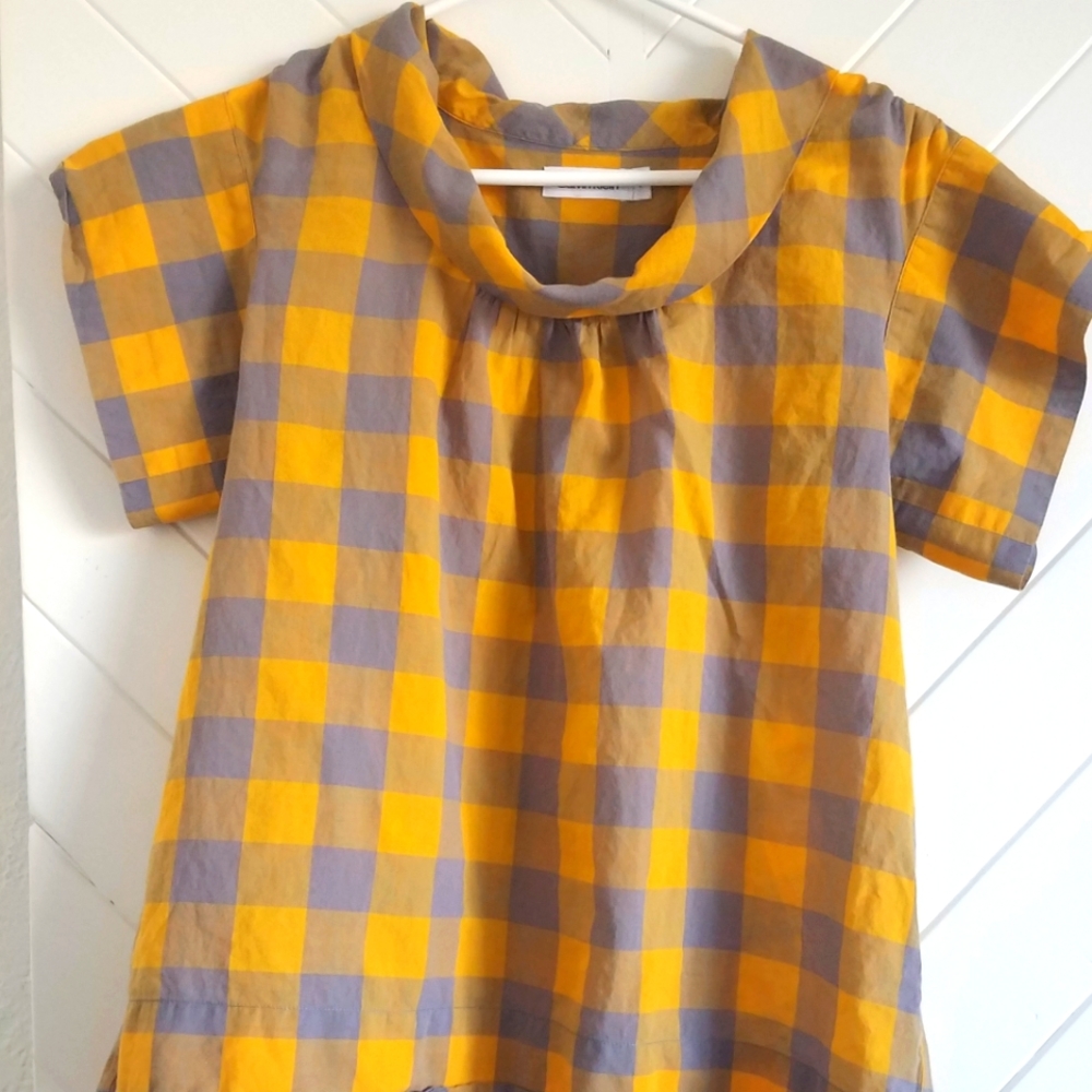 Calvin Klein plaid blouse
